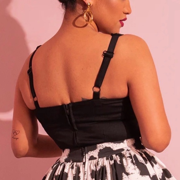 Vixen by Micheline Pitt Vamp Top in Black - Picture 2 of 4